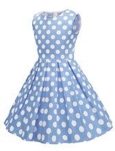 Load image into Gallery viewer, Kids Little Girls&#39; Dress Polka Dots 1950S Vintage Dress