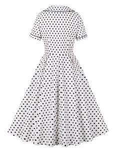 Green Sweet Polka Dots 1950S Vintage Swing Dress