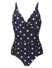 Load image into Gallery viewer, V Neck Polka Dots Retro Style One Piece Trigonal Bikini For Beach