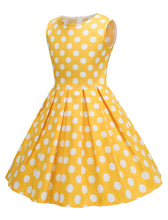 Load image into Gallery viewer, Kids Little Girls&#39; Dress Polka Dots 1950S Vintage Dress