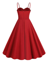 Load image into Gallery viewer, Black Spaghetti Straps 1950S Retro Swing Dress