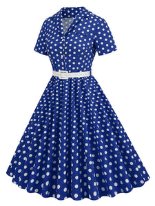 Polka Dots 1950S Vintage Shirt Swing Dress