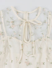 Load image into Gallery viewer, Plum Flower Embroidered 1950S Vintage Swing Dress