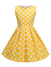 Load image into Gallery viewer, Kids Little Girls&#39; Dress Polka Dots 1950S Vintage Dress