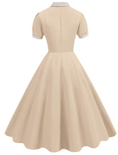 Load image into Gallery viewer, Yellow Sweet Heart Puff Sleeve 1950S Vintage Dress