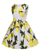 Load image into Gallery viewer, Kids Little Girls&#39; Dress Lemon 1950S Vintage Dress