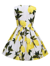 Load image into Gallery viewer, Kids Little Girls&#39; Dress Lemon 1950S Vintage Dress