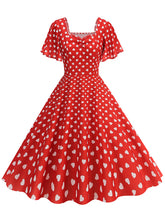 Load image into Gallery viewer, Pink Square Neck Sweet Heart Swing 1950S Vintage Dress