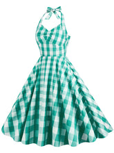 Load image into Gallery viewer, Pink And White Barbie Same Style Plaid Halter Classis Style 1950S Vintage Dress