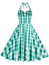 Load image into Gallery viewer, Pink And White Barbie Same Style Plaid Halter Classis Style 1950S Vintage Dress