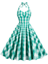 Load image into Gallery viewer, Pink And White Barbie Same Style Plaid Halter Classis Style 1950S Vintage Dress