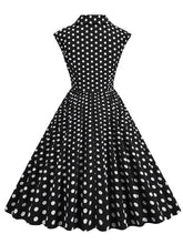 Load image into Gallery viewer, Pink Polka Dots Sleeveless 1950S Vintage Shirt Swing Dress