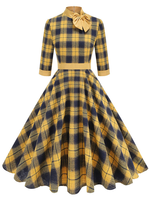 Yellow Plaid Vintage Dress With Pockets Inspired by Clueless Cher Horowitz