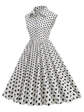 Load image into Gallery viewer, Pink Polka Dots Sleeveless 1950S Vintage Shirt Swing Dress