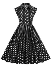 Load image into Gallery viewer, Pink Polka Dots Sleeveless 1950S Vintage Shirt Swing Dress