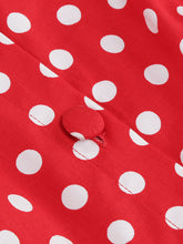 Load image into Gallery viewer, Pink Polka Dots Sleeveless 1950S Vintage Shirt Swing Dress