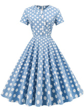 Load image into Gallery viewer, Polka Dots V Neck 1950S Dress With Pockets