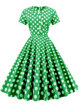 Load image into Gallery viewer, Polka Dots V Neck 1950S Dress With Pockets