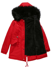 Load image into Gallery viewer, Women&#39;s Parka Coat Street Daily Plush Winter Coat Solid Color Oversized Fur Warm Coat