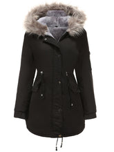 Load image into Gallery viewer, Women&#39;s Parka Coat Street Daily Plush Winter Coat Solid Color Oversized Fur Warm Coat