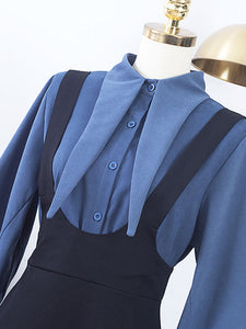 With Bow Collar Beauxbatons Same Style Vintage Fall Shirt Set Dress ...