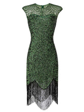 Load image into Gallery viewer, 1920S Fringed Sequin Gatsby Flapper Dress