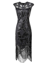 Load image into Gallery viewer, 5 Colors 1920s Sequined Flapper Dress