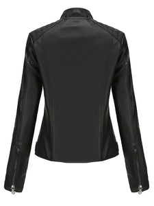 6 Color Long Sleeve PU Leather Motorcycle Jacket