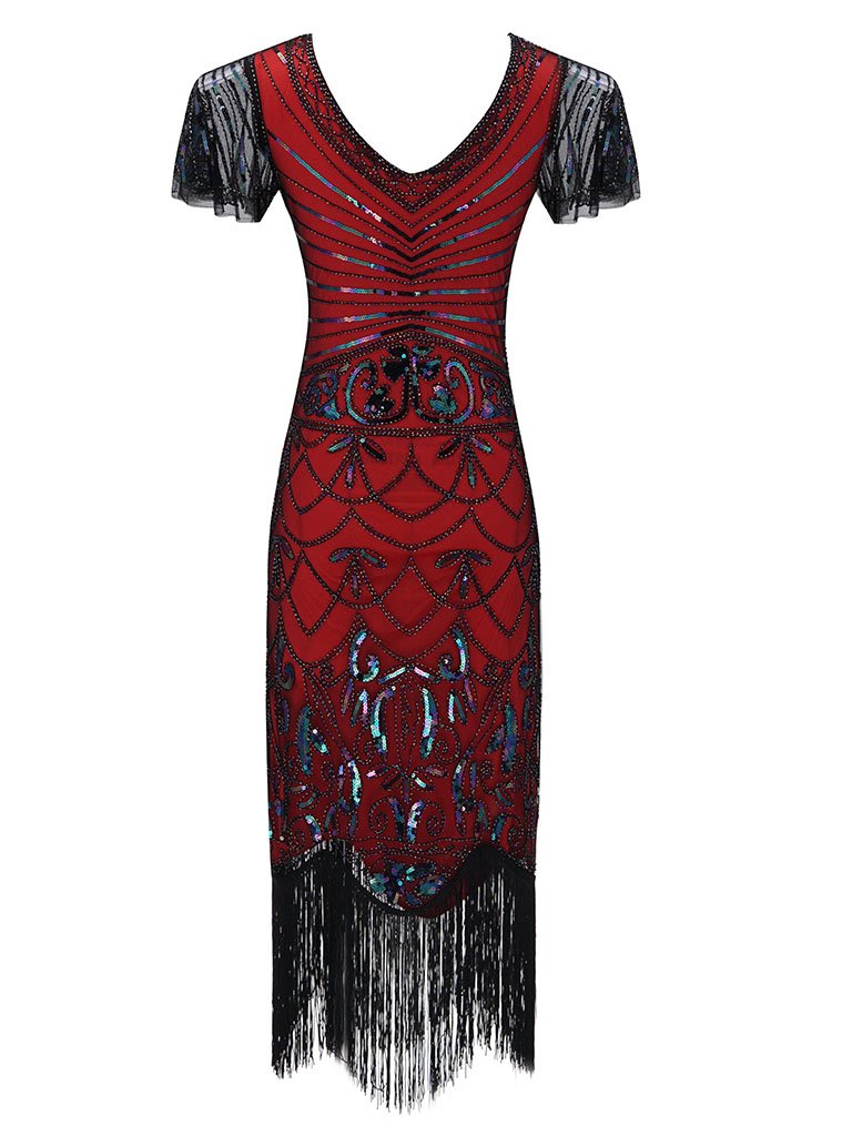 1920S Fringed Flapper Gatsby Dress