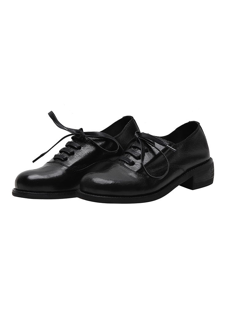 Women's Oxfords Round Toe Sheepskin Vintage Shoes