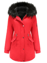 Load image into Gallery viewer, Women&#39;s Parka Coat Street Daily Plush Winter Coat Solid Color Oversized Fur Warm Coat