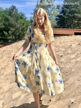 Load image into Gallery viewer, The Marvelous Mrs.Maisel Same Style Yellow Floral Swing 50S Dress with Glass