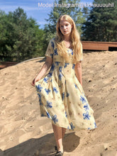 Load image into Gallery viewer, The Marvelous Mrs.Maisel Same Style Yellow Floral Swing 50S Dress with Glass